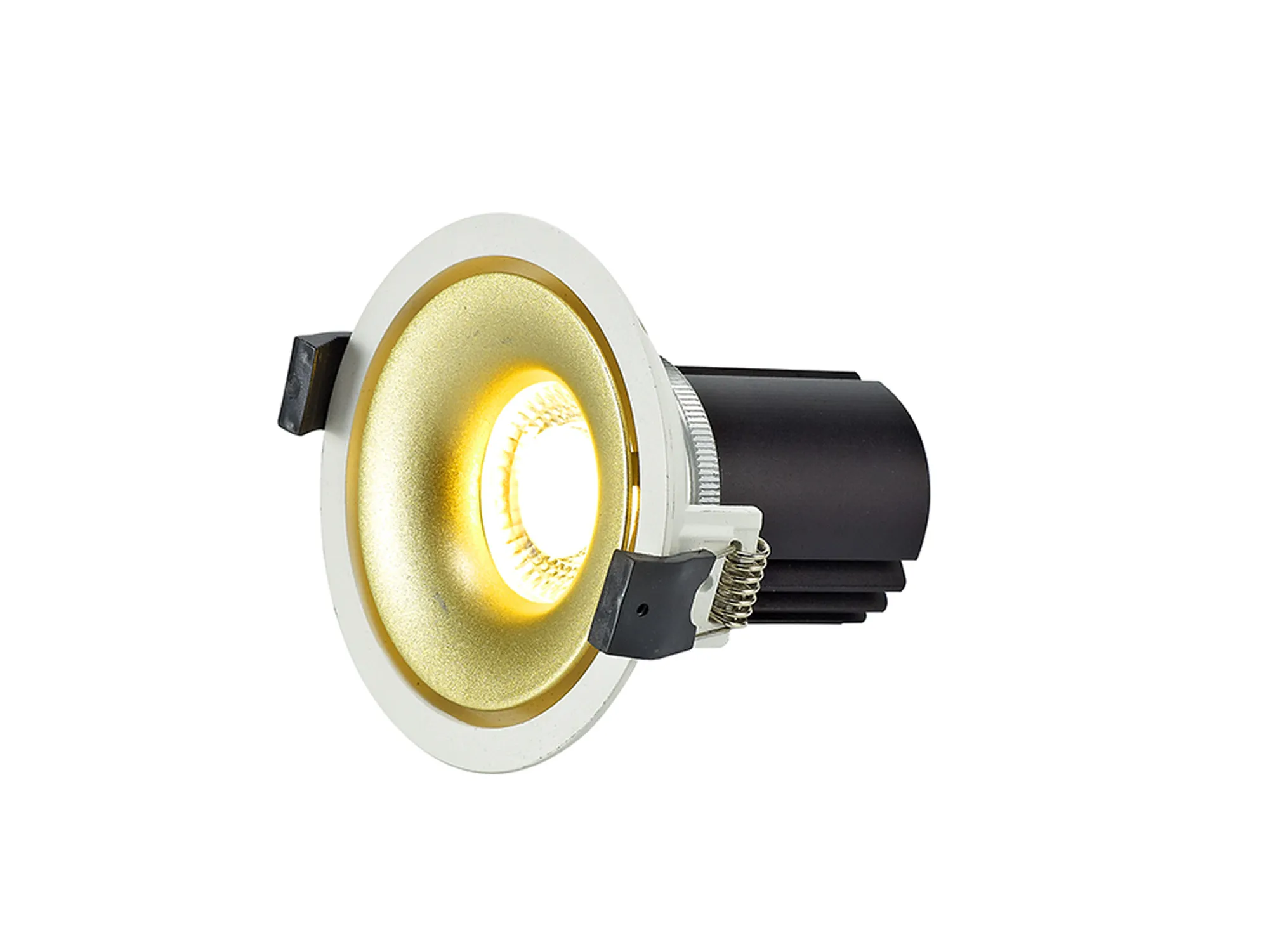 Bolor 12 Tridonic Powered 12W 3000K 1200lm 24° CRI>90 LED Engine White/Gold Fixed Recessed Spotlight, IP20 DM202112  Dlux Bolor 12
